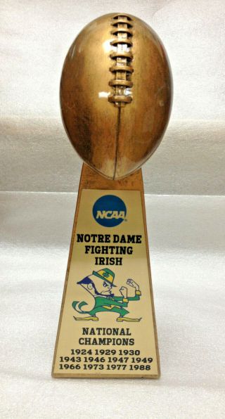 15 " Univ Of Notre Dame Fighting Irish Ncaa National Champion Football Trophy