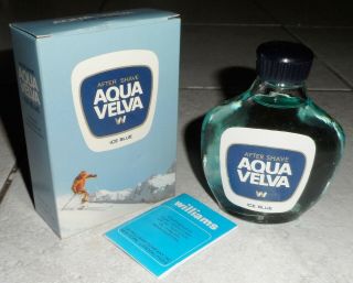 Vintage Aqua Velva Williams After Shave Ice Blue Box Leaflet 105 Cc