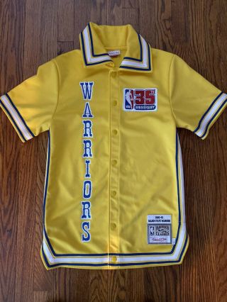 Mitchell & Ness 1980 - 81 Golden State Warriors Shooting Shirt Jersey 36 S