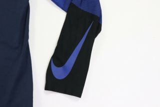 Nike Nba Detroit Pistons Game Worn Warm Up Long Sleeve Shirt Blue Large Tall