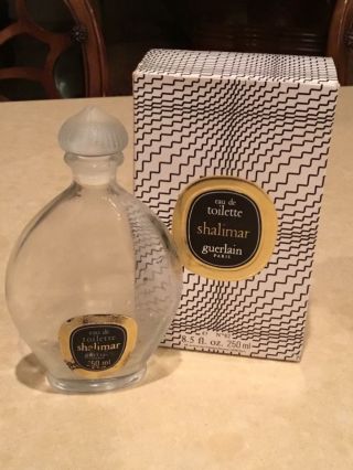 Vintage - 1967 Guerlain Shalimar - Empty Bottle W/ Box - 8.  5 Oz -