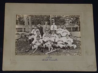 1908 - Waterloo - Que,  Canada - Baseball Team - Cabinet Photo -