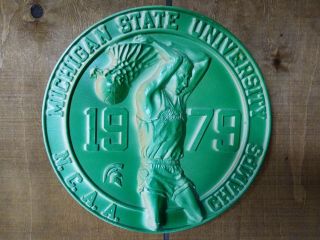 Michigan State Spartans,  3d Commemorative Wall Plaque,  1979 Ncaa Champs