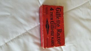 Old Vintage Gillette Brass Safety Razor With,  (15 Gilette Blades In Treet Box. )