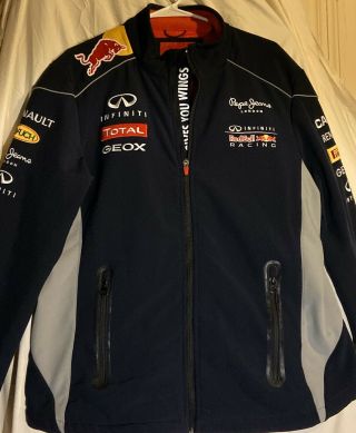 Pepe Jeans Mens Red Bull Racing Xl Jacket F1 Infiniti Renault Coat Pirelli