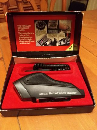 Vintage Norelco Rotatract Razor Hp1602 Electric Shaver Triple Header
