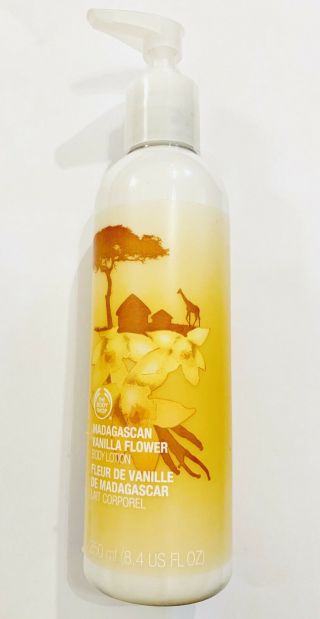 The Body Shop Madagascan Vanilla Flower Body Lotion 8.  4 Fl Oz.  With Pump