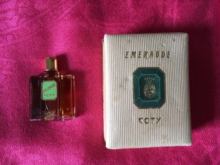 Vintage Coty Emeraude Parfum - 1/4 Oz - 3/4 Full