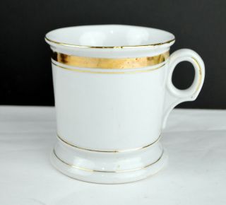 Vintage Antique German Porcelain Shaving Mug Gold Trim