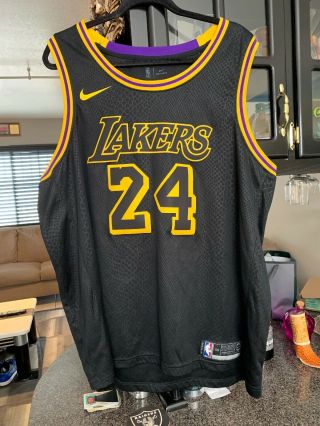 Nike Swingman Nba Kobe Bryant Lakers City Edition Jersey Sz Xxl 56