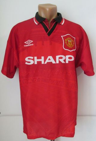 Manchester United 1994/1995 Home Football Shirt Soccer Jersey Top Umbro Sharp M