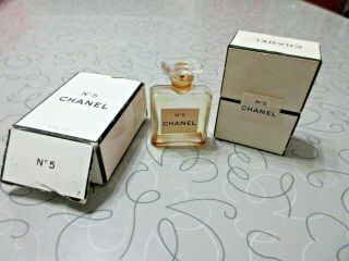 Vintage Chanel No.  5 Mini Bottle Empty - Bottle And Box Only Size 9