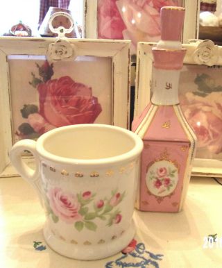 Perfume Vanity Bottle & Mug Simply Shabby Chic Pink Cottage Rose Rachel Ashwell