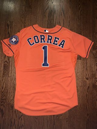 Authentic Majestic 48,  Houston Astros Carlos Correa Orange Alternate Jersey