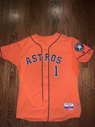 Authentic Majestic 48,  Houston Astros CARLOS CORREA Orange Alternate Jersey 2