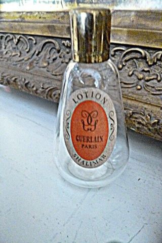 Old Vintage French Guerlain Shalimar Lotion Empty Bottle