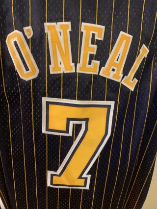 Reebok NBA Indiana Pacers Jermaine O ' Neal Sewn Jersey SZ XL Length,  2 Pinstripe 2