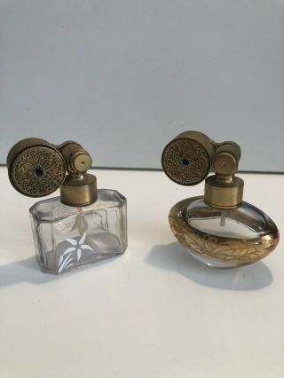 Vintage Marcel Franck Escale Atomizers Crystal Perfume Cologne Bottle - Vanity