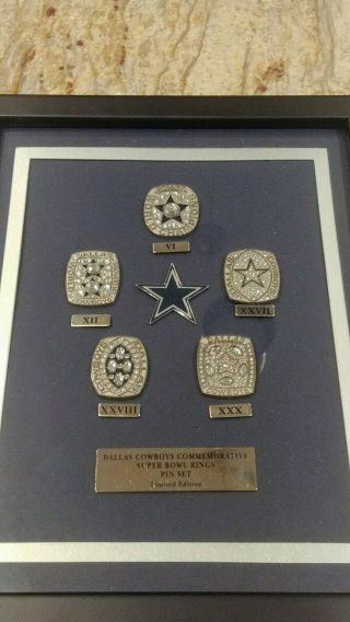 Dallas Cowboys Commemorative Bowl Rings Pin Set