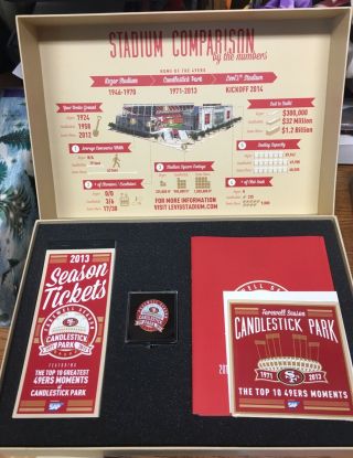 San Francisco 49ers Farewell Candlestick Park Season Ticket Holder Box Tickets