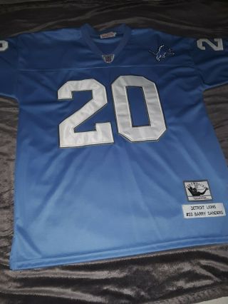 Barry Sanders Mitchell & Ness Detroit Lions Throwback Jersey Size 50 Throwbacks