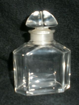 Vintage Baccarat Glass Quadrilobe Guerlain Perfume Bottle - About 65 Years Old.