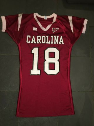 2003 South Carolina Gamecocks 18 Team Game Issued Football Jersey Worn