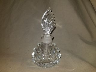 Vintage Art Deco Crystal Cut Glass Perfume Bottle