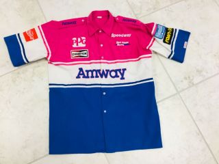 Indianapolis Indy 500 199? Scott Brayton Dick Simon Amway Crew Shirt Large