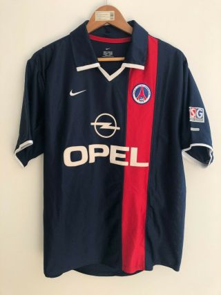 Paris Saint Germain Psg 2001/2002 Home Football Soccer Shirt Jersey Maillot Nike