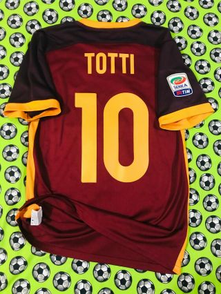 Nike As Roma Home Soccer Football Jersey 2015 2016 Francesco Totti