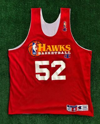 1997/98 Chucky Brown Atlanta Hawks Game Worn Champion Nba Practice Jersey Xxxl