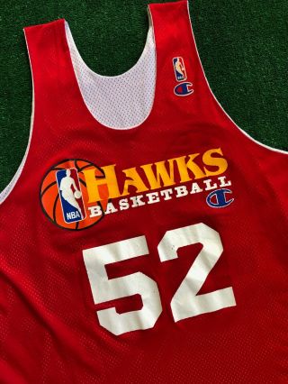 1997/98 Chucky Brown Atlanta Hawks Game Worn Champion NBA Practice Jersey XXXL 3