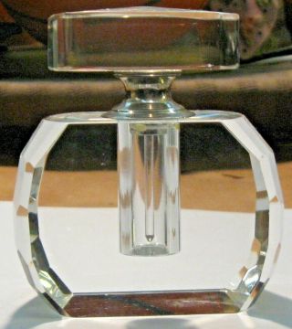 Vintage 24 Lead Crystal Glass Perfume Bottle Stopper W/glass Perfume Dauber