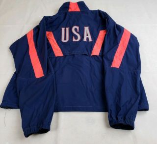 Vintage Nike Team Usa Olympic Track Field Suit Jacket Pants L Large Mens Usatf