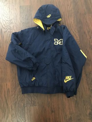 Vintage Nike Team Sports Xxl University Of Michigan Wolverines Jacket Hoodie