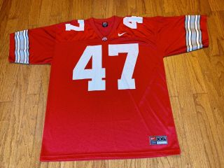Nike Ohio State Buckeyes Football Jersey Aj Hawk 47 Red Men’s Size Xxl