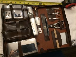 Vintage Griffon (germany) Mens Travel Toiletry Grooming Kit With Accessories