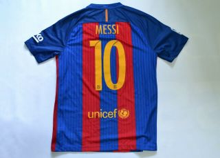 Barcelona Fc 2016 2017 Home Spain Nike Football Shirt Jersey Camiseta Messi 10