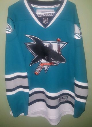 San Jose Sharks 25th Anniversary Heritage Reebok Premier Hockey Jersey Xl Nhl