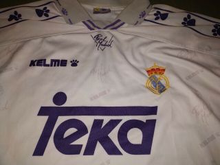 REAL MADRID 1994/1996 HOME FOOTBALL SHIRT KELME TEKA SIZE L 2
