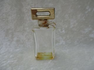 Htf Evyan White Shoulders 1/2 Oz.  Glass Perfume Embossed Bottle With Stopper