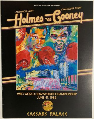 Larry Holmes Vs Gerry Cooney On - Site Boxing Program Vintage Fight Memorabilia