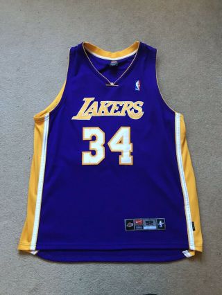 Authentic Los Angeles Lakers Shaquille O’neal Nike Jersey 52 Shaq
