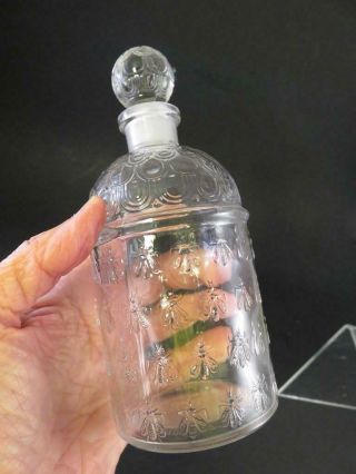 Vintage Guerlain Bee Cologne Bottle 6.  5 Inch Empty 4 Rows French