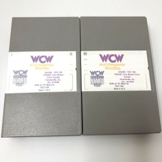 Wcw Vhs Tapes Set Of 2 August 19 1996 Huntsville Owned By Roddy Piper