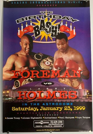 George Foreman Vs Larry Holmes Cancelled 24 X 36 Official Fight Poster Boxing
