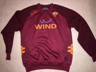 Kappa As Roma Player Issue Warmup Top,  Size Xl,  Totti,  De Rossi