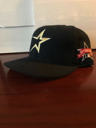 Vtg Houston Astros Era 7 1/4 Hat Cap 90s 1997 All Star Game Side Patch