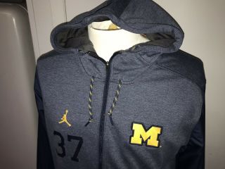 University Of Michigan Wolverines Full - Zip Hoodie Sweatshirt Nike Jumpman Men Xl